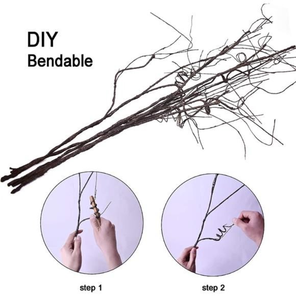10PCS Lifelike Curly Willow Branches Decorative Dried Artificial Twig,30.7Inches - Picture 3 of 6